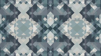 Wall Mural - Symmetrical design of muted grays and blues