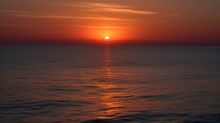 Wall Mural - Warm streaks of blushing sun fading into depth