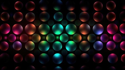 Glowing circle pattern on a black background