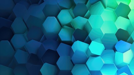 Wall Mural - Gradient hexagonal shapes wallpaper