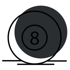 Poster - Isolated colored billiard ball sport icon Vector