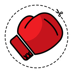 Poster - Isolated colored boxing gauntlet sport icon Vector