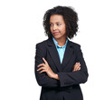 © Krunal/peopleimages.com - Black woman, thinking and business doubt with arms crossed, plan or idea. Corporate worker, focus or job with strategy, mission or thoughtful about a goal isolated on a transparent png background