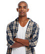 © Krunal/peopleimages.com - Arms crossed, fashion and portrait of man on png background for trendy, cool and elegant style. Casual, serious and edgy with male model isolated on transparent for natural, stylish and confidence
