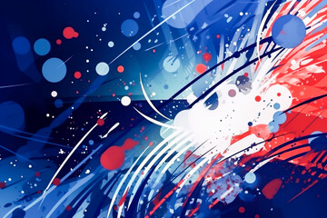 Poster - Fiber optics background with lots of light rays and bokeh. Generative AI