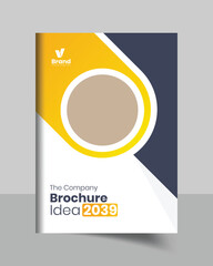 annual report and corporate brochure cover page or book cover template design