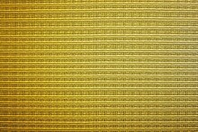 Close Up Of A Yellow Woven Fabric Texture. Generative AI
