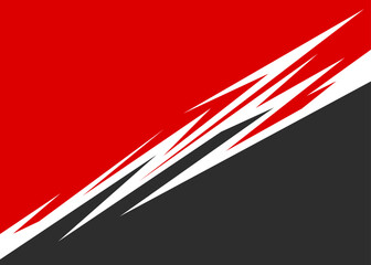 Poster - Two side background separated with spikes line pattern