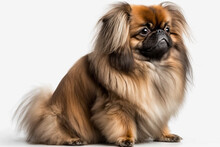 Adorable Pekingese Dog On White Background - Discover The Charm Of This Ancient Breed