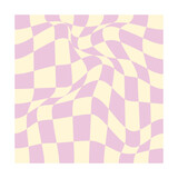 Fototapeta  - Retro Distorted Checkered