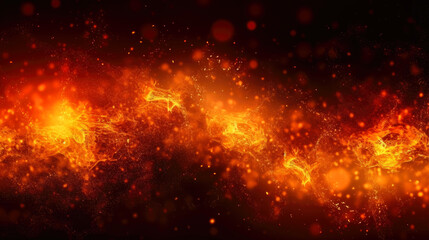 Fototapete - Beautiful fire background resembling cosmic space. generative ai.