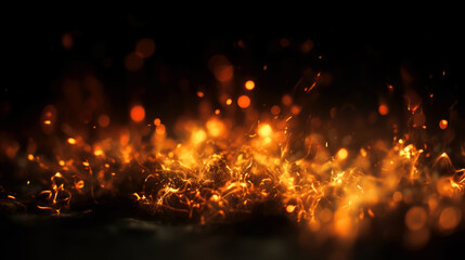 Poster - Beautiful fire background, generative ai.