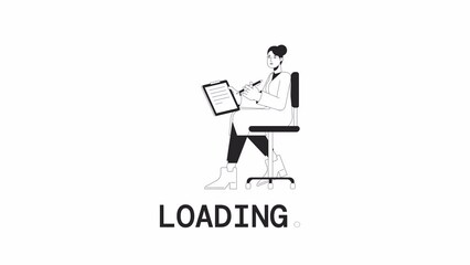 Aufkleber - prescription bw loader animation. physician appointment. flash message 4k video footage. isolated mo