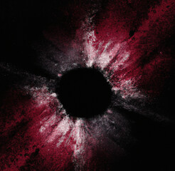 Wall Mural - eye in the dark - splash of colors - colorful background - Generative AI