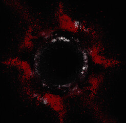 Wall Mural - red ink splat background - splash of colors - colorful background - Generative AI