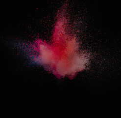 Wall Mural - red and black abstract - splash of colors - colorful background - Generative AI