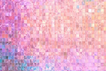 Hologram Pink Square Mosaic Sparkle Background