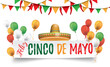 Paper Banner Big Sombrero Buntings Feliz Cinco De Mayo