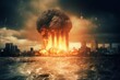 Atomexplosion über einer Großstadt, Atompilz