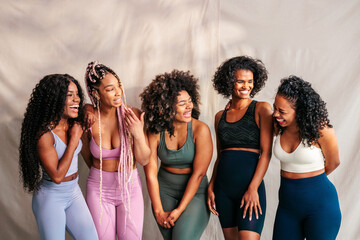 Wall Mural - Diverse fitness women.