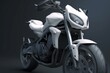 Motorcycle isolated on background with mask. 3d rendering - illustration. Generative AI