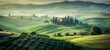 Toskana Italien Etruria Landschaft Umgebung Illustration Wandbild Grafik Digital Art Digitale Kunst Generative AI Hintergrund Magazin Cover