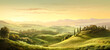 Toskana Italien Etruria Landschaft Umgebung Illustration Wandbild Grafik Digital Art Digitale Kunst Generative AI Hintergrund Magazin Cover
