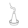 Incense cones icon, vector editable stroke