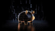 © LightoLife - Piggy bank symbol on digital Finance business background with Generative AI Technology