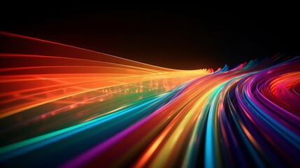 Aufkleber - Laser Beam line abstract background. Generative ai