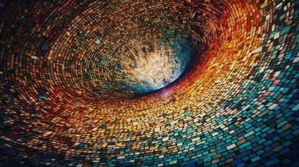 Poster - Abstract colorful mosaic illustration. Generative ai