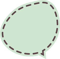 Wall Mural - pastel speech bubble on transparent background . chat box or chat  square and doodle message or communication icon Cloud speaking for comics and minimal message dialog