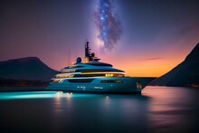 A Large Boat Floating On Top Of A Body Of Water By Daniel Seghers Pexels Contest Winner Renaissance On A Super Yacht Photography At Night Avatar Image

