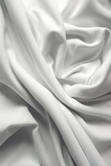 Wrinkled white fabric, drapery, texture, 3d