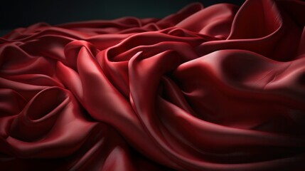 Silky or silk texture fabric material wallpaper background texture. Luxury satin flowing velvet cloth pattern. AI generated