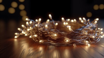 Poster - Glitter lights grunge background, glitter defocused abstract Twinkly Lights and Stars Christmas Background. Generative ai