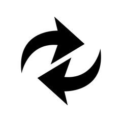 Poster - Replace icon vector double reverse arrow exchange sign on white background..eps