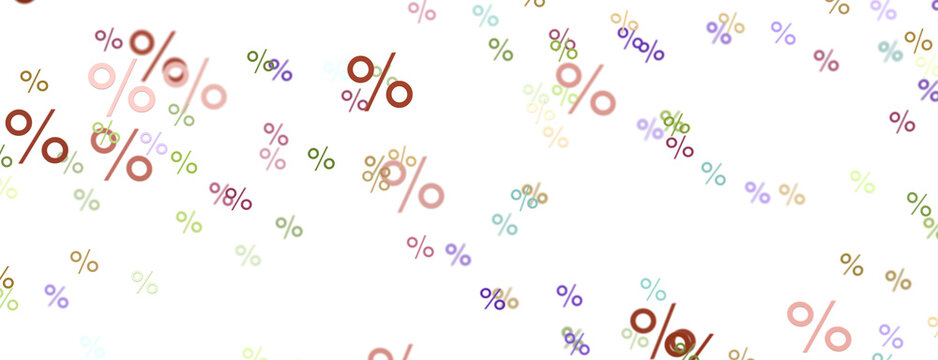 3d Sales icons floating in the air 3D rendering