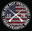 We Are Not Descended from Fearful Men, Conservative Usa Flag T-Shirt Vector, Patriotic Shirt - 1776 shirt,2A, Patriotic Shirts, Descended Shirt, Merica T-shirt
