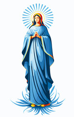 Wall Mural - St Mary the Virgin mother jesus god illustration