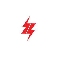 Canvas Print - letter z icon with electric thunder logo