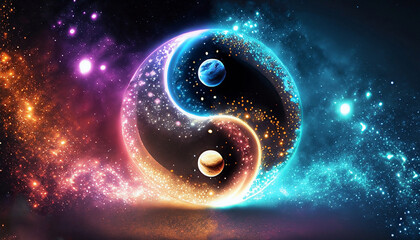 Yin Yang starfield.