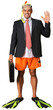 © BillionPhotos.com - Summer vacations, business man in swimming equipment