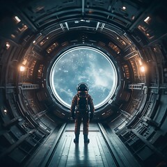 human loneliness and insignificance
The infinite vastness of space and the complexity and diversity of galaxies make human beings feel small and lonely in the universe. The lonely astronaut standing o