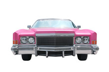Beautiful US Vintage Convertible In Pink, Exempted For Image Montages. 