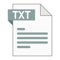 Fototapete - Modern flat design of TXT file icon for web
