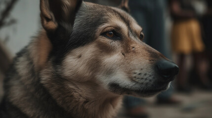 Wall Mural - close up of a dog