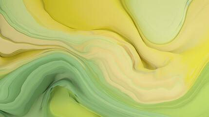 Poster - Abstract pastel green and yellow color paint with pastel background generative ai