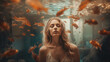 © Divergent AI - Surreal self-portrait, a mysterious figure surrounded by floating elements, evoking a dreamlike world that transcends reality