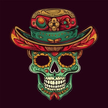 Skull Cinco De Mayo Vector Illustration